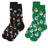 MeMoi Men's 2 Pair Pack Novelty Christmas Holiday Crew Socks - 3 of 4