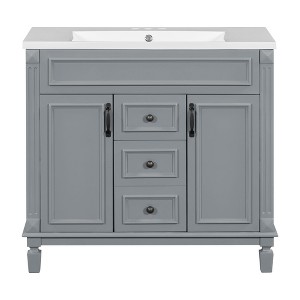 Versatile Bathroom Vanity with Sink: Elevate Your Space with Clean Lines and Contemporary Style in Any Finish - 1 of 4