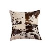 HomeRoots Set of Two 18" Chocolate and White Cowhide Cowhide Throw Pillows - 4 of 4
