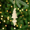 Northlight Set of 3 Natural Trees Wooden Christmas Ornaments 5.5" - 2 of 4