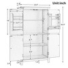 43.3"H Elegant Bathroom Floor Storage Cabinet with 4 Doors and Adjustable Shelves 4S - ModernLuxe - image 4 of 4