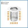 Unique Bargains Stainless Steel Bathroom Kitchen Hair Floor Drain Strainer - 3 of 3