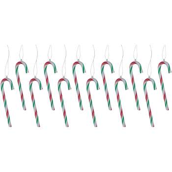 Northlight 12ct Multi Twist Candy Cane Christmas Ornaments 4"