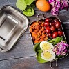 Attop Stainless Steel Lunch Box, Leak-Proof Metal Bento Box with 3 Compartments, 24 Ounce Lunch Box, BPA Free, Bonus 50ml Sauce Container - 2 of 4