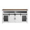 LOVSON59.3''Sideboard with Sliding Barn Door and Mesh Panels,Farmhouse Buffet with Open Storage,Suitable for Living Room, Balcony,Kitchen - 4 of 4