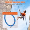 VEVOR 10.2mm Dynamic Climbing Rope, 50M(164ft) Outdoor Rock Climbing Rope 25KN Breaking Tension, Stretchable Fiber Rope with Steel Snap Hooks, Blue - 4 of 4