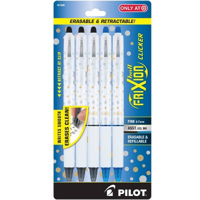 FriXion 5pk Clicker Dots Pens Assorted Black
