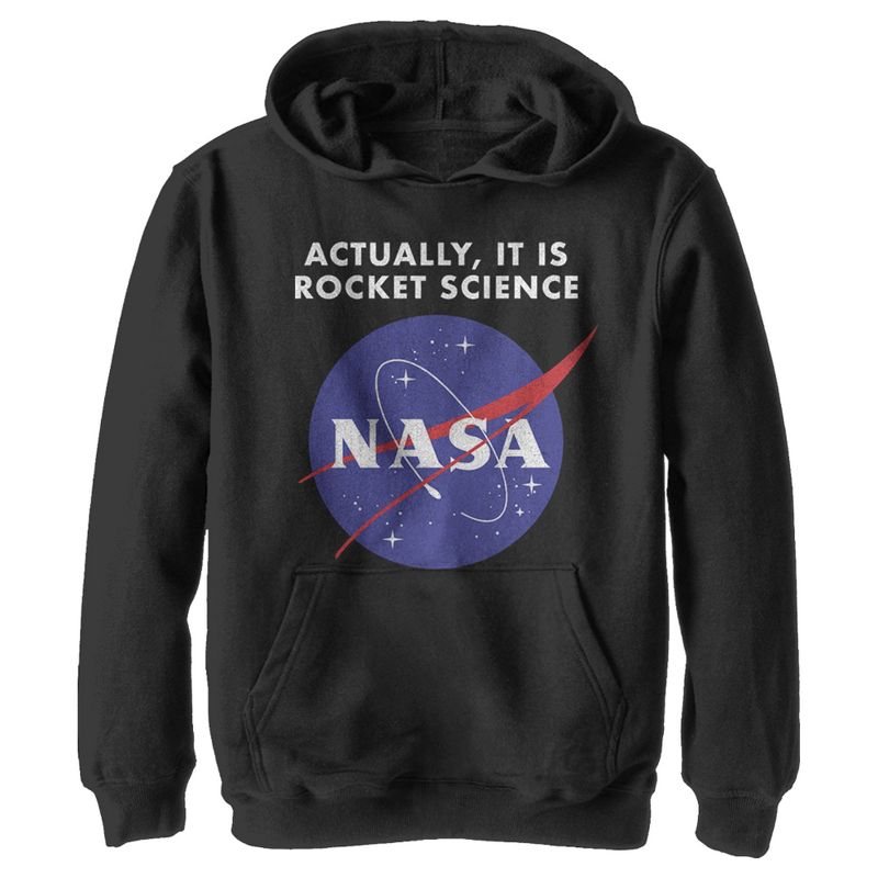 Boy's NASA Rocket Science Logo Pull Over Hoodie, 1 of 4