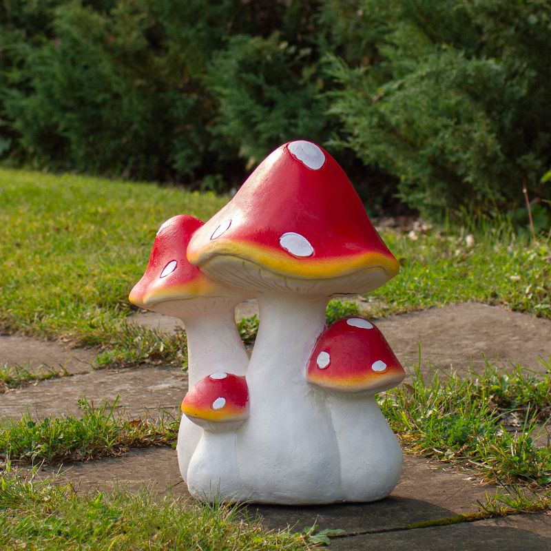 Northlight 16.75" White and Red Hand Painted Mushrooms Outdoor Garden Decor, 2 of 6