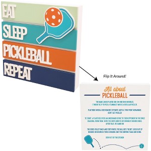 Pavilion Gift Company - Eat Sleep Pickleball - 6.5" MDF Plaque - Wall Sign Panels - 1 of 4