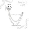 Unique Bargains Crown Hanging Chain Brooch Rhinestone Suit Pins - 2 of 4