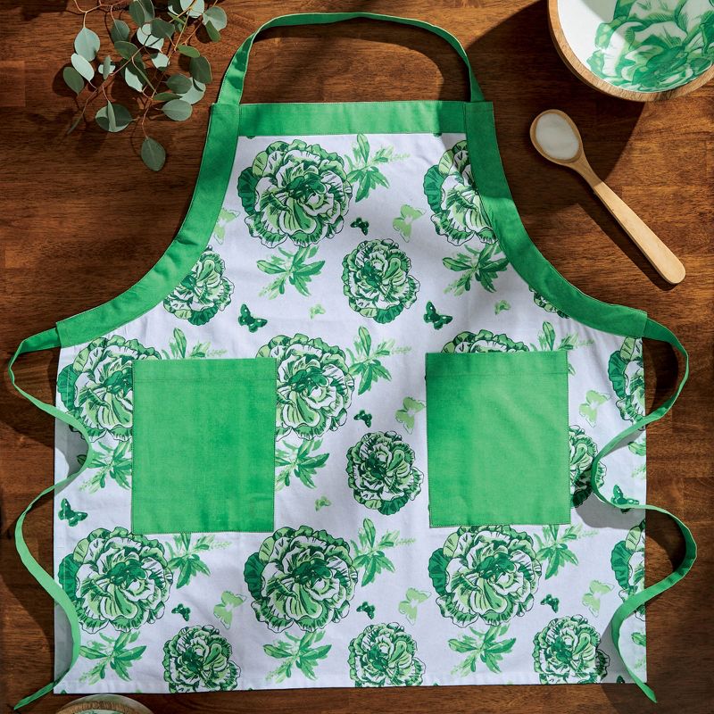 Patricia Heaton Home Green Florals And Flitters Apron, 2 of 4