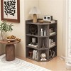 Grey three-layer corner cabinet with charging station - 2 of 4