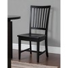 HomeRoots Black Wood Slat Back Dining Side Chair - 2 of 4