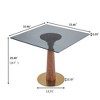 33.46"Kitchen Table for 2-4 with Thick Top,Titanium Golden Pedestal Base,Heat-Resistant,Bistro Table for Dining Room,Cafe,Small Space - 2 of 4