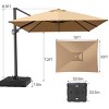 Crestlive Products 10'x 13' Patio Offset Cantilever Umbrella High-strength Aluminum Pole with 360°Rotation 5 Heights Adjustable Umbrella - 3 of 4