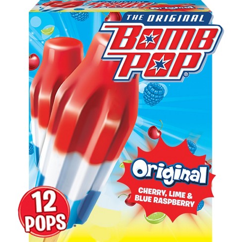 Bomb Pop Original (Cherry, Lime, Blue Raspberry) Frozen Bars - 21 fl oz /12ct - image 1 of 4