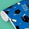 Big Dot of Happiness Blue Graduation Wrapping Paper, Class of 2026 Congrats Grad Party Gift Wrap Supplies, 24 in x 7 feet, 1 Roll - 4 of 4