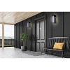 18" Walker Hill LED Outdoor Clear Seedy Glass Wall Light Matte Black Finish - EGLO: ETL Listed, 3-Light Fixture, Steel Body - 2 of 4