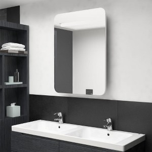 vidaXL LED Bathroom Mirror Cabinet Shining White 23.6 in.x4.3 in.x31.5 in. - 1 of 4