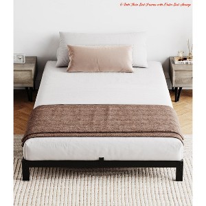 Twin Size/Full Size/Queen Size Metal Platform Bed Frame - 6/10 Inch Heavy Duty, Noise-Free Foundation - 1 of 4