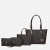 MKF Collection Edelyn Embossed M Signature Vegan Leather Women’s Tote Bag by Mia K – 4 Pcs set - 2 of 4