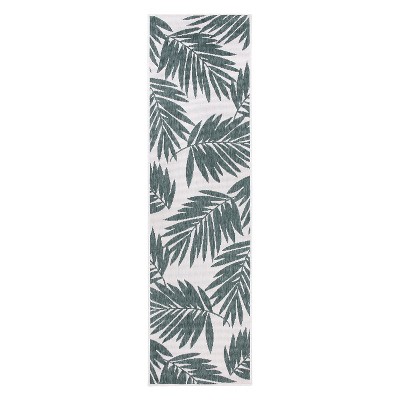 World Rug Gallery Contemporary Floral Leaves Nature Inspired Reversible Indoor/Outdoor Area Rug