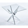 Cross Leg Modern Dining Table, with Round or Square Table Top, Pedestal Dining Table, End Table Leisure Coffee Table - 3 of 4