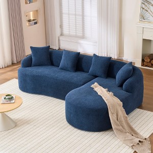 Hrinhom 98.8"W L-Shape Sectional Sofa,Modern Compression Sponge Couch,No Assembly - 1 of 4