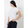 June + Vie by Roaman's Women's Plus Size Ribbed Crewneck Top - 4 of 4