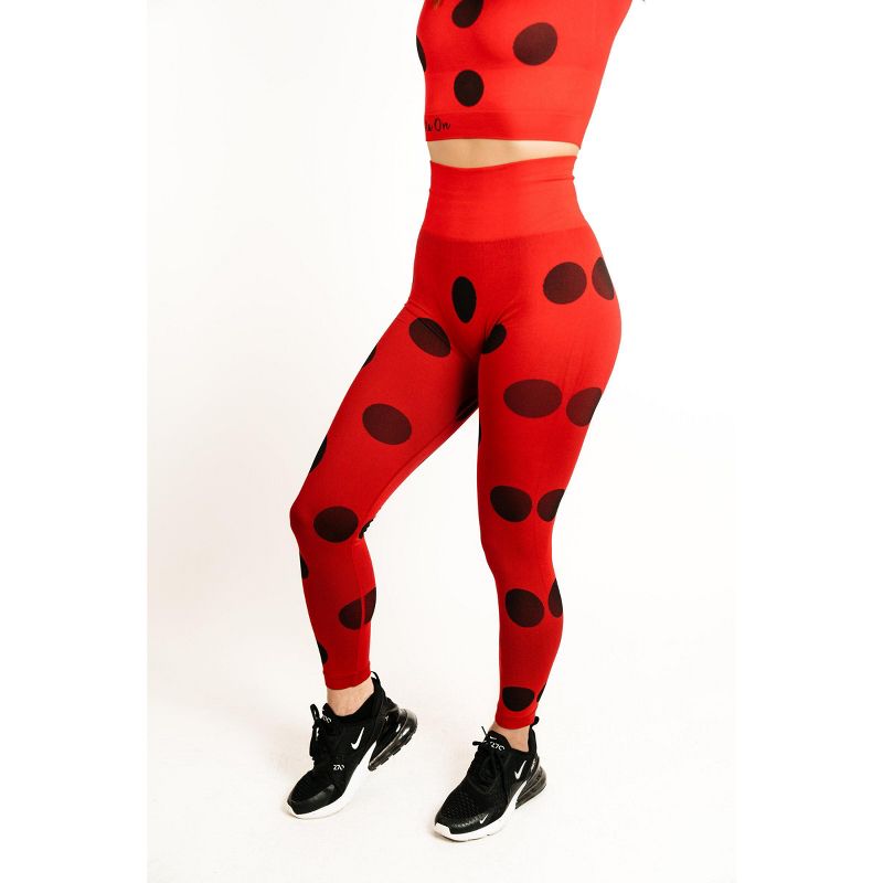 Miraculous Ladybug Womens Leggings Active Cosplay - Seamless for Gym Workout, Exercise, Yoga, Running by MAXXIM, 3 of 8