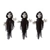 Morris Costumes 2 ft Light-Up Eyes Yard Stakes Decorations Set of 3 Grinning Skeleton Reapers - Black - 2 of 2