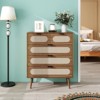 SKRAN 5 Drawer Cabinet, Accent Storage Cabinet, Suitable for Living Room, Bedroom, Dining Room, Study, Walnut - 2 of 4
