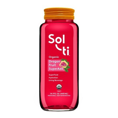 Sol-ti Organic Dragon Fruit SuperAde Living Beverage - 14.9 fl oz