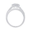GILDED 1/4 CTTW Natural Diamond Pear & Heart Shaped Ring in Sterling Silver with Miracle Plating, Size 7 - 3 of 4