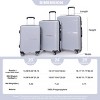 3 Piece Hardside Luggage Set with Spinner Wheels and TSA Lock for Travel, Lightweight Suitcases 20/24/28 Inch – Cuddlewood - 4 of 4