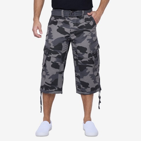 X RAY Men’s Belted 18 Inch Below Knee Long Cargo Shorts (Big & Tall) - image 1 of 4