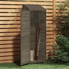 VidaXL Garden Shed Anthracite 21.7"x20.5"x68.7" Solid Wood Fir - 3 of 4