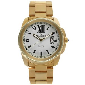 Peugeot Men's Calendar Gold Plated Stainless Steel Bracelet Watch - 1 of 3