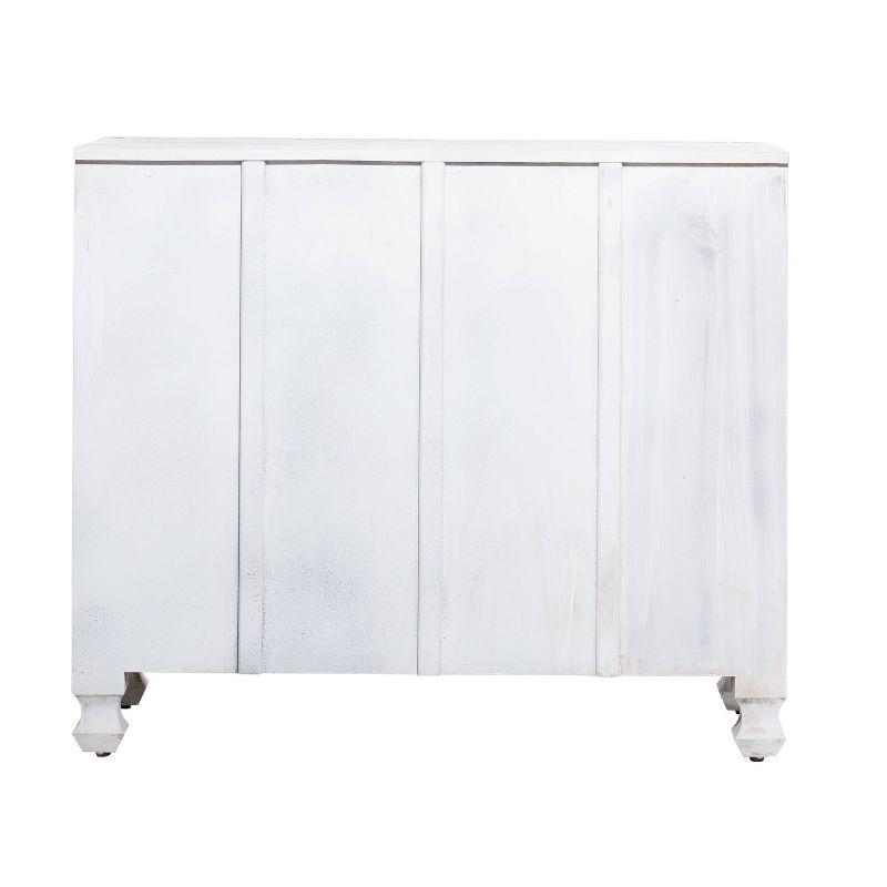 Mediterranean Carved Wood Cabinet White - Olivia &#38; May, 4 of 21