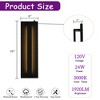 ALOADECOR 1-Light H20 in Minimalist Modern Linear Integrated LED Outdoor Wall Sconce with Dusk to Dawn in Matte Black for Porch Patio (¨2 Pack) - 4 of 4