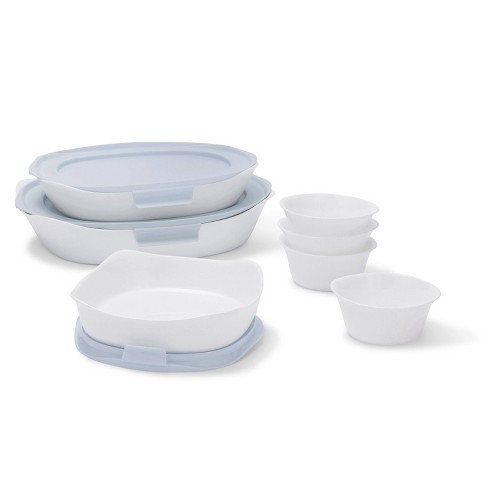 Rubbermaid® DuraLite™ Glass Bakeware, 4-Piece Set with Lids, Baking Dishes  or Casserole Dishes, 9 x 13 and 8 x 12