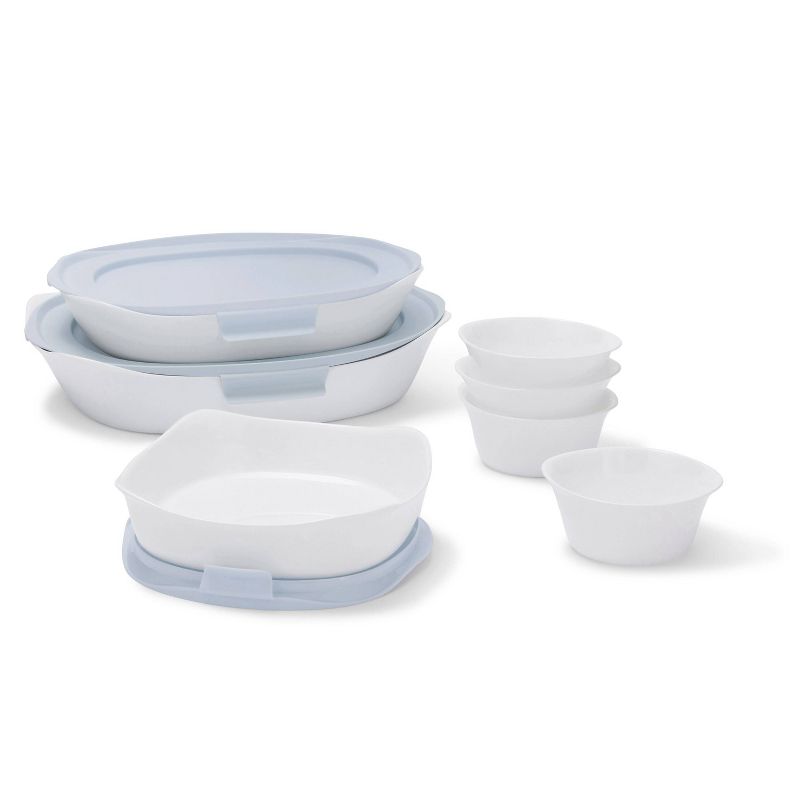 Rubbermaid DuraLite Glass Bakeware, 10pc Set, Baking Dishes or Casserole Dishes, and Ramekins, Assorted Sizes (with Lids), 1 of 9