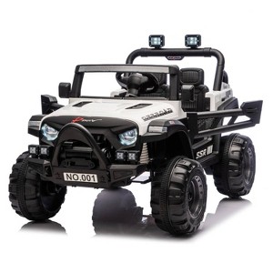 Jojoka 12V Kids Ride-On Truck Car, Battery Powered Vehicles with Remote, Bluetooth Music, LED Lights, Spring Suspension - 1 of 2