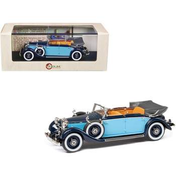 1933-37 Mercedes-Benz 290 W18 Lang Cabriolet D Two-Tone Blue Limited Edition to 250 pieces 1/43 Model Car by Esval Models