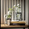 Sullivans 7.5" & 6" Bottle Vase With Base Set of 2, Glass - 3 of 4
