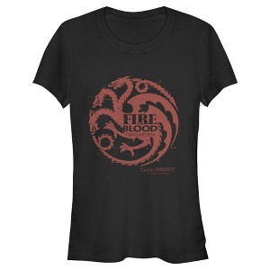 Juniors Womens Game of Thrones Fire and Blood Dragon T-Shirt - 1 of 3