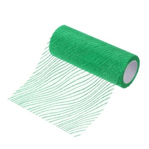Unique Bargains Sheer Nylon Glitters Wave Mesh Decorative Ribbon Trim 6 Inch 10 Yards - 1 of 4