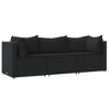 VidaXL 2 Piece Patio Lounge Set with Cushions Poly Rattan Gray - 2 of 4