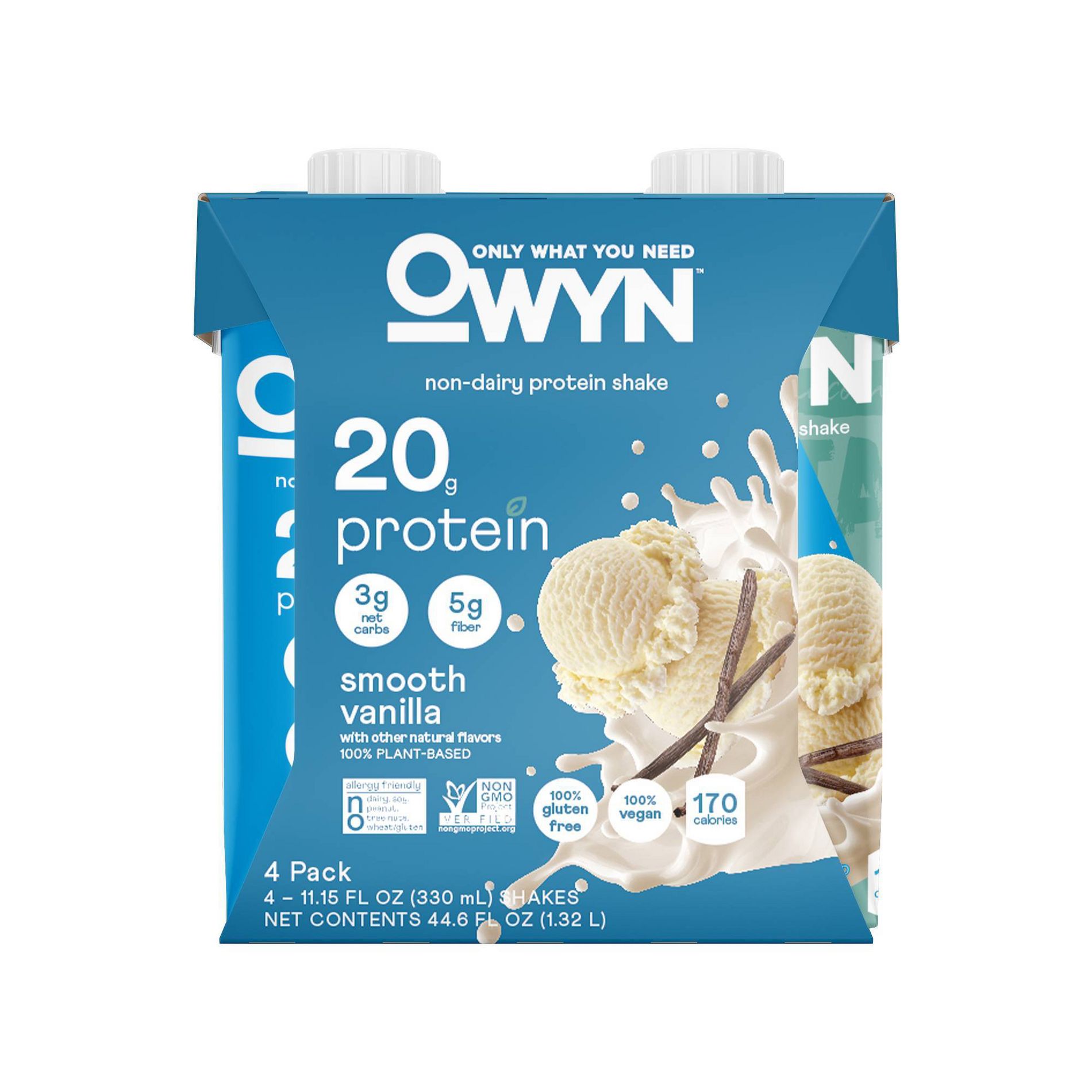 OWYN 20g Dairy Free Protein Shake Smooth Vanilla Non-Caffeinated - 4pk/44.6 fl oz